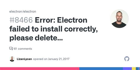 electron failed to install correctly|electron requesterror read econnreset.